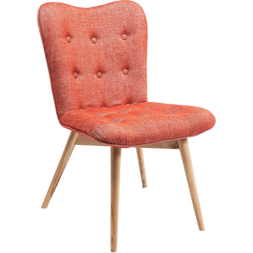 Kare Design - Chaise retro hêtre rouge - Saint Valentin Linge de maison