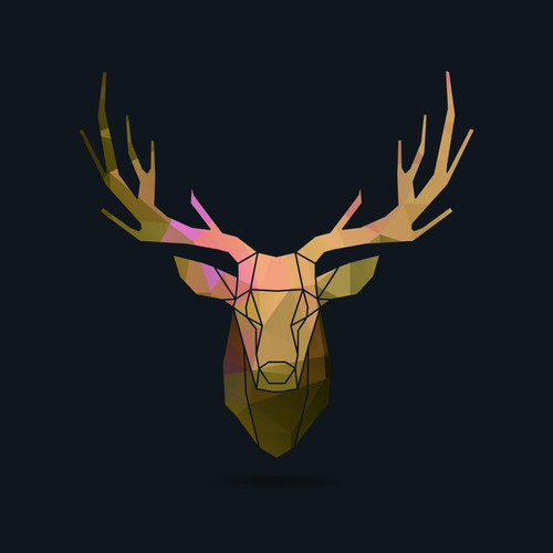 3S. x Home - Tableau Animal Brown Deer 50x50 - Promo La Déco Design