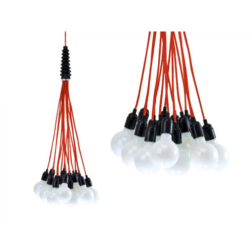 3S. x Home - Suspension Ampoules Câbles Rouges KAFR - Saint Valentin Linge de maison