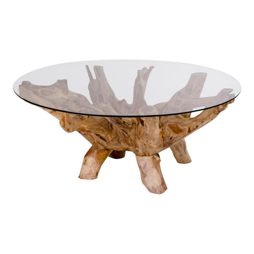 House Nordic - Table basse ronde en verre AMASONAZ - Table Basse Design