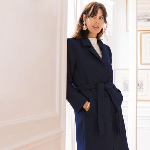 Manteau long MAXI bleu marine 3S. x Réédition Mode femme