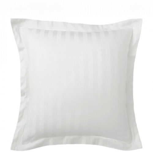3S. x Tertio (Nos Unis) - Taie D'oreiller ou de traversin 2 faces uni / rayé Satin De Coton TERTIO® -Blanc - Taies d oreiller blanc