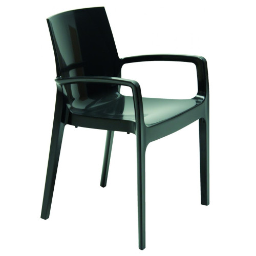 3S. x Home - Chaise Design Noire GENES - Chaise Et Tabouret Et Banc Design