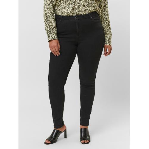 Vero Moda - Jean skinny braguette zippée taille haute noir - Jean taille haute femme