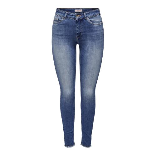 Only - Jean skinny braguette zippée taille moyenne bleu - Nouveautés jeans femme