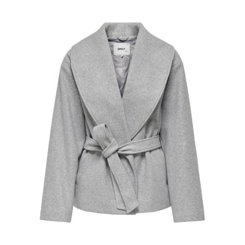 Only - Manteau col à revers col à revers gris clair - Nouveautés manteaux femme