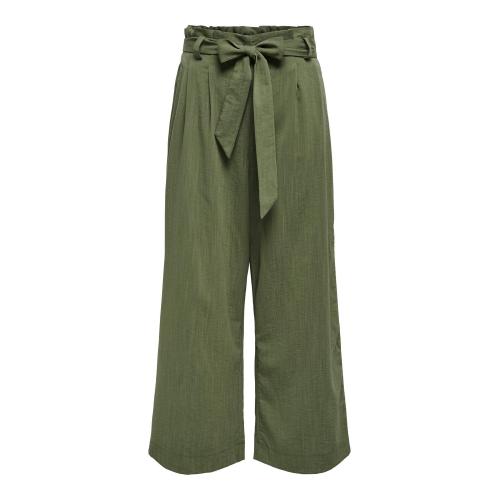 Only - Pantalon paperbag vert - Pantalon  femme