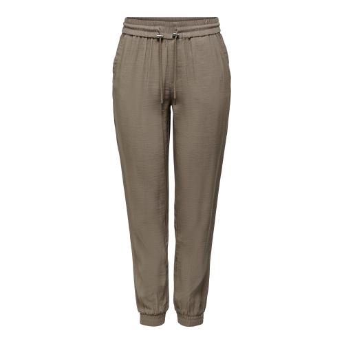 Only - Pantalon taille moyenne gris moyen - Pantalons vert