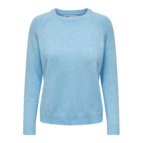 Pull en maille col rond col rond bleu Lily Only Mode femme