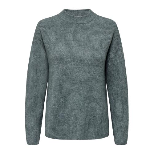 Pull en maille col rond col rond vert foncé Pia Only Mode femme