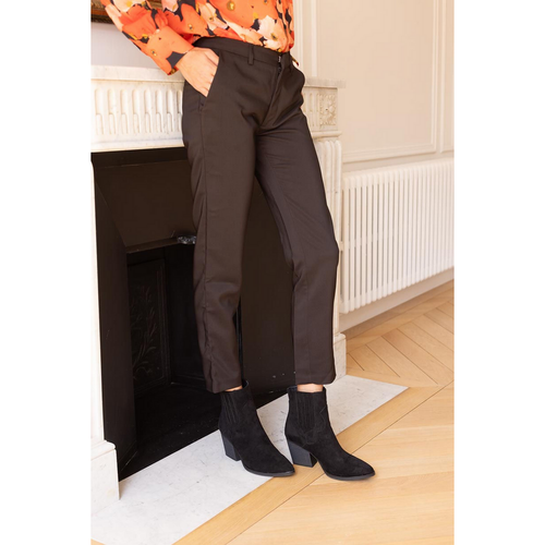 3S. x Le Vestiaire - Pantalon uni poches et pinces femme - Noir - Promo Pantalon