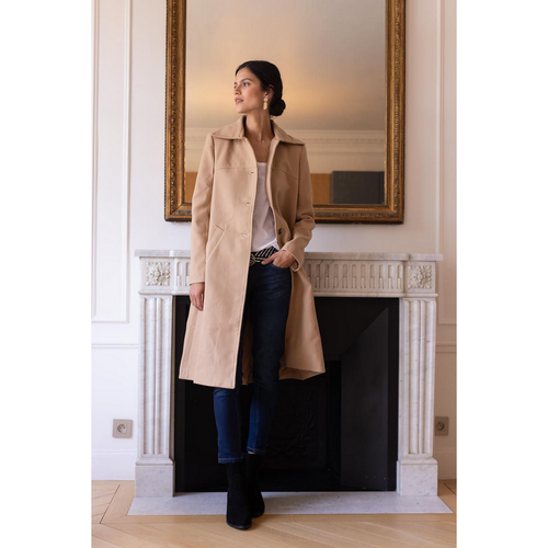 3S. x Réédition - Manteau long grand col Ange - Mode Femme Fabriquée en France