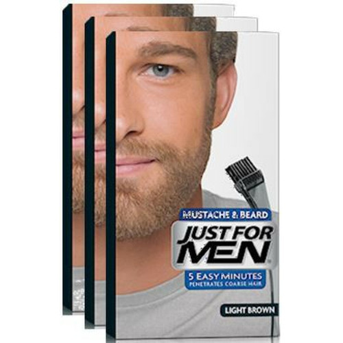 Just for Men - COLORATIONS BARBE Châtain Clair - PACK 3 - Coloration cheveux