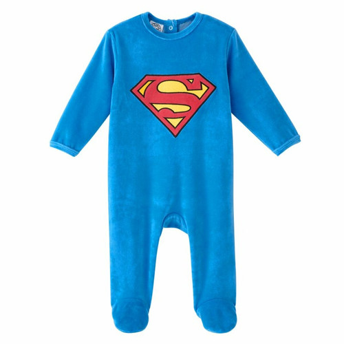 Superman - Dors bien velours bébé garçon Superman - Bleu - Pyjama bébé