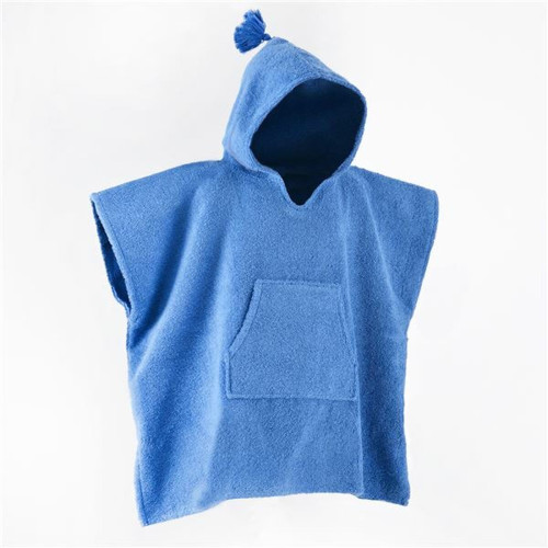 Becquet - Poncho à capuche bleu - Linge de bain enfant