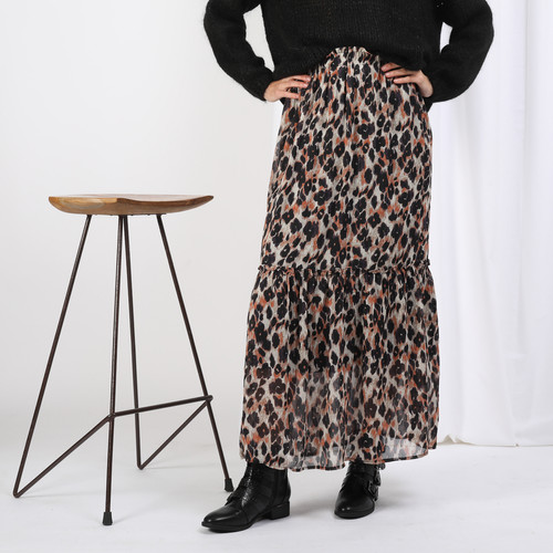 Jupe longue léopard Diego 3S. x Le Vestiaire Mode femme