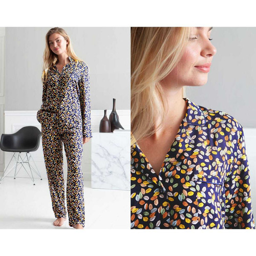 Becquet - Pyjama femme à motif feuilles - Loungewear Becquet