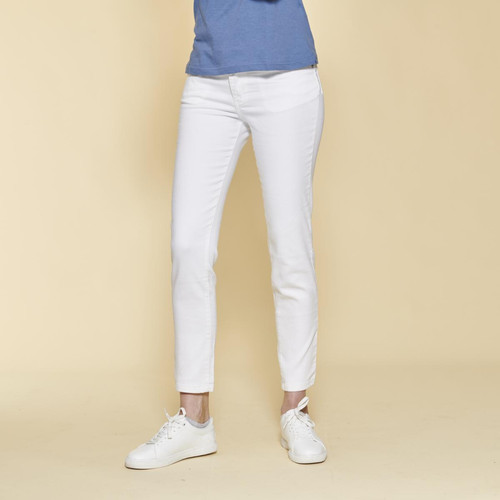 3 SUISSES - Jean étroit coupe 5 poches femme - Blanc - Promo Jean