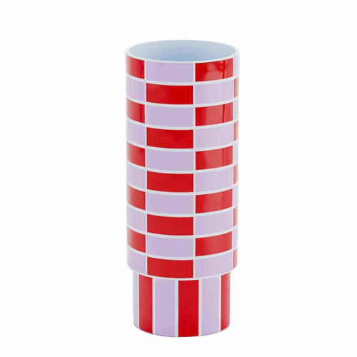 POTIRON PARIS - Vase tube rouge  - Vase Design