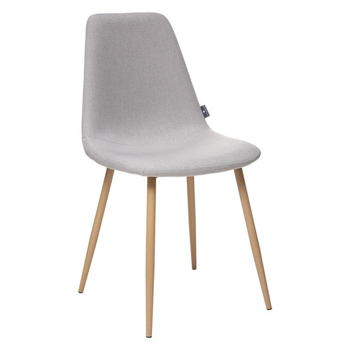 3S. x Home - Lot de 2 chaises grises claires "Roka" - Chaise Et Tabouret Et Banc Design