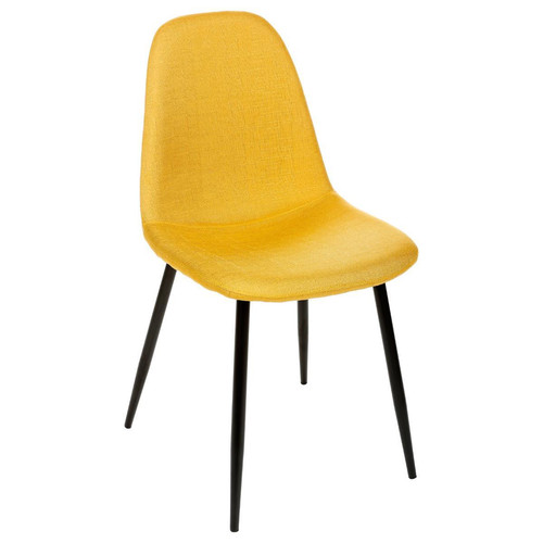 3S. x Home - Lot de 2 chaises scandi jaunes - Sélection meuble & déco Scandinave