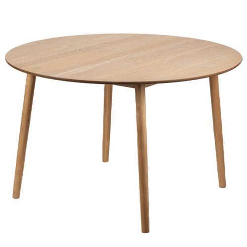 3S. x Home - Table à Manger Design Ronde Scandinave Bois TRADITION 6P-MARRON - Table Design