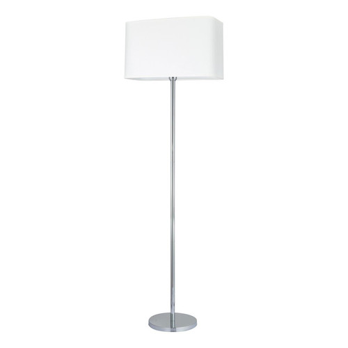 Britop Lighting - Lampadaire Cadre 1xE27 Max.40W Chrome/PVC transparent/Blanc  - Lampes sur pieds Design