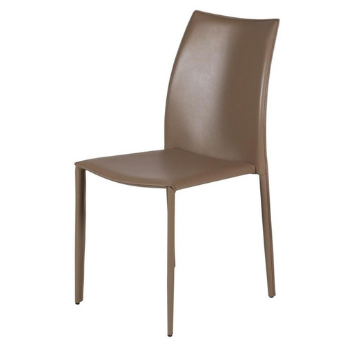 3S. x Home - Chaise en cuir sable - Chaise Et Tabouret Et Banc Design