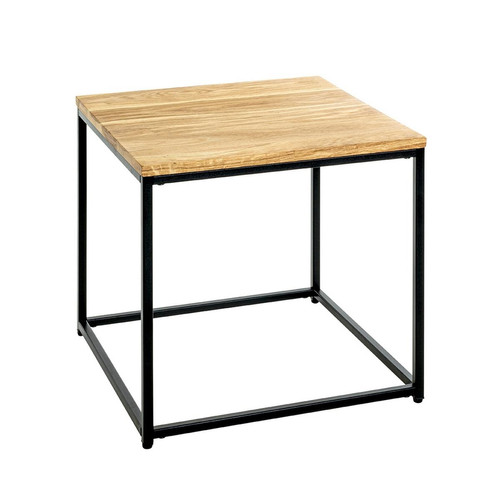3S. x Home - Table d'appoint carré plateau chène - Table Basse Design