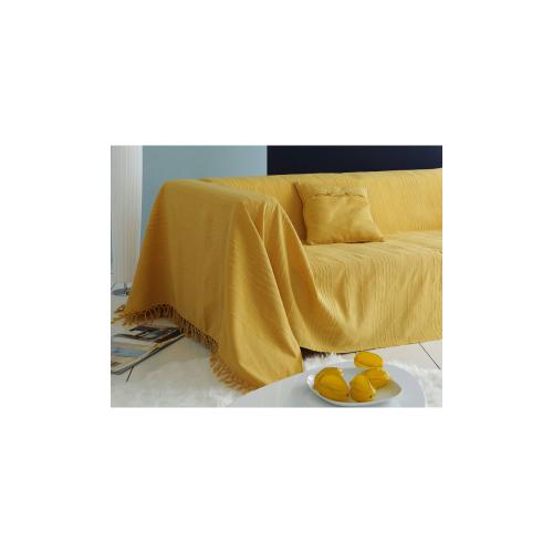 Plaid ORION 150x150 jaune Becquet Linge de maison