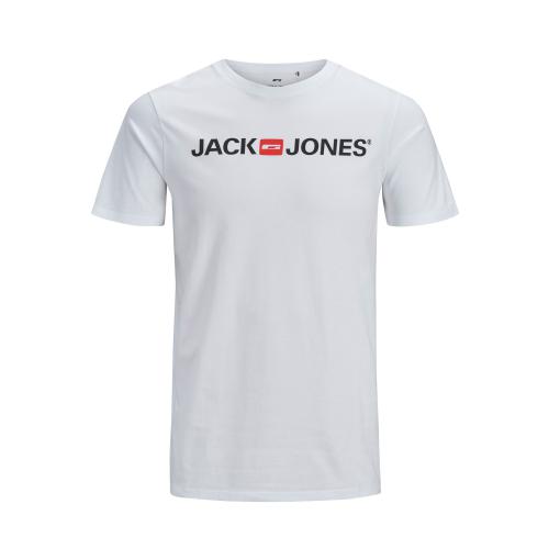 T-shirt Standard Fit Col rond Manches courtes Blanc en coton Tate Jack & Jones LES ESSENTIELS HOMME