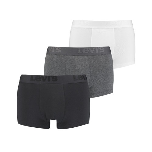 Lot de 3 boxers ceinture elastique - Noir en coton Levi's Underwear LES ESSENTIELS HOMME