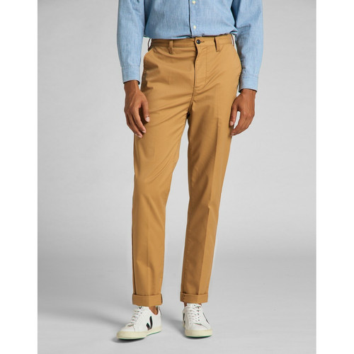 Pantalon Chino Homme Tapered Chino en coton marron Lee LES ESSENTIELS HOMME
