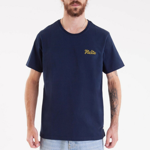 Tee-shirt CORPO SCRIPT - Bleu marine  en coton Kulte LES ESSENTIELS HOMME