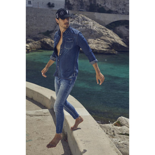 Le Temps des Cerises - Chemise en jeans JUANITO - Promos vêtements homme