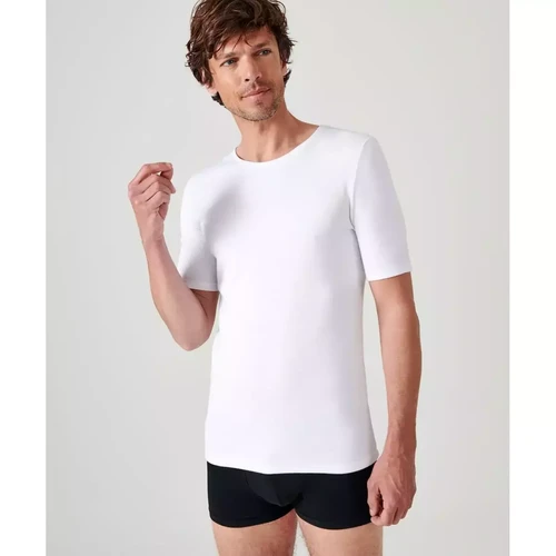Damart - Tee-shirt manches courtes en mailles blanc - Sélection Noël Cocooning