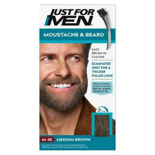Just for Men - COLORATION BARBE Châtain - Couleur naturelle - Coloration cheveux Just For Men - N°1 de la Coloration pour Homme