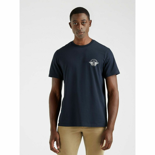 Dockers - Tee-shirt manches courtes en coton bleu marine - La Mode Homme Dockers