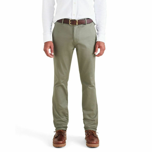 Dockers - Pantalon chino skinny Original vert en coton - La Mode Homme Dockers