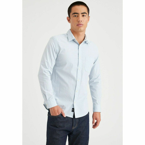 Dockers - Chemise slim fit bleu clair en coton - Promos chemises homme