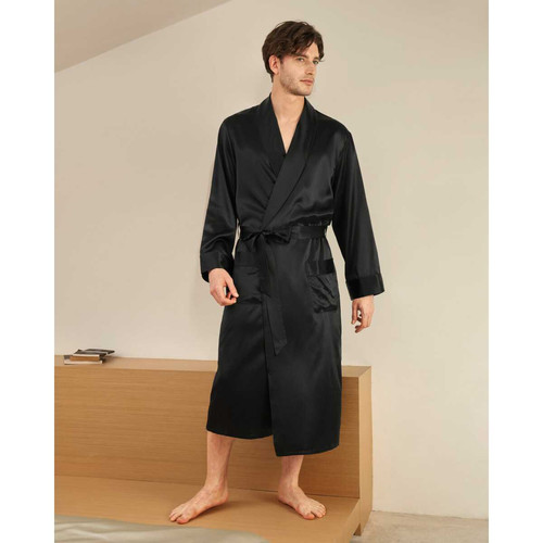 LilySilk - Robe Longue En Soie Luxueuse Classique Pour Homme - Promo Sous-vêtement & pyjama