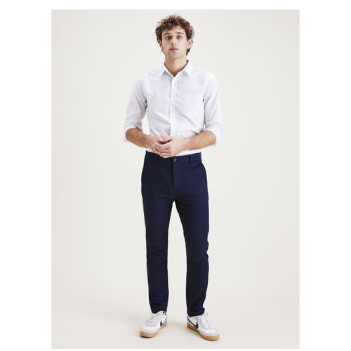 Pantalon chino skinny Original bleu marine en coton Dockers LES ESSENTIELS HOMME