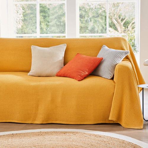 Becquet - Jeté de Fauteuil jaune - Jetés de lit ou de canapé
