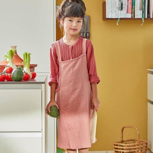 Tablier de cuisine pour enfant en coton MYKID Rose  Becquet Linge de maison