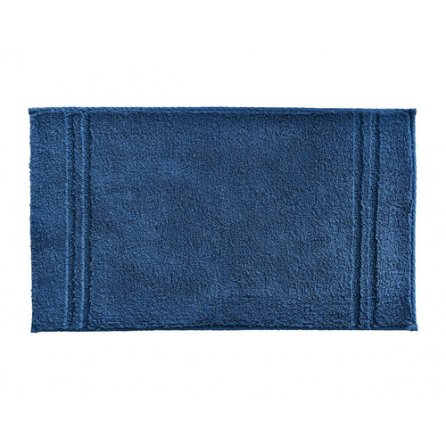 Tapis de bain bleu LIGNUS en coton Becquet Linge de maison