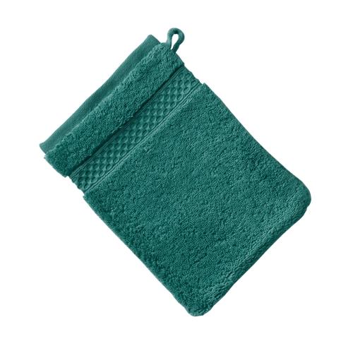 Becquet - Gant de toilette vert paon  - Nouveautés Linge de maison