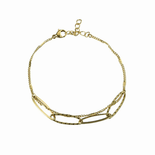 Bracelet Charme Acier Doré Multi Chaines 16+3 cm Doré Clyda Bijoux Mode femme