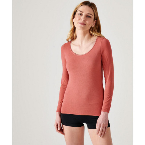 Damart - Tee-shirt Manches Longues Rose Terracotta - Damart Sous-vêtements