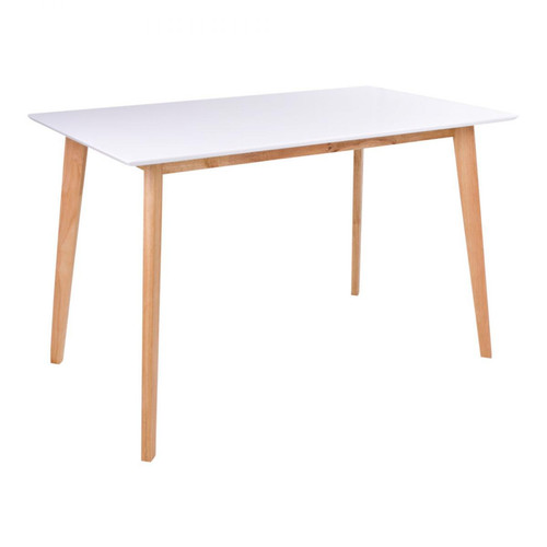 Table à Manger plateau rectangulaire en bois VOJENS  Blanc House Nordic Meuble & Déco