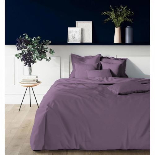 3S. x Tertio (Nos Unis) - Drap plat percale de coton TERTIO® - violet - Promos draps plats